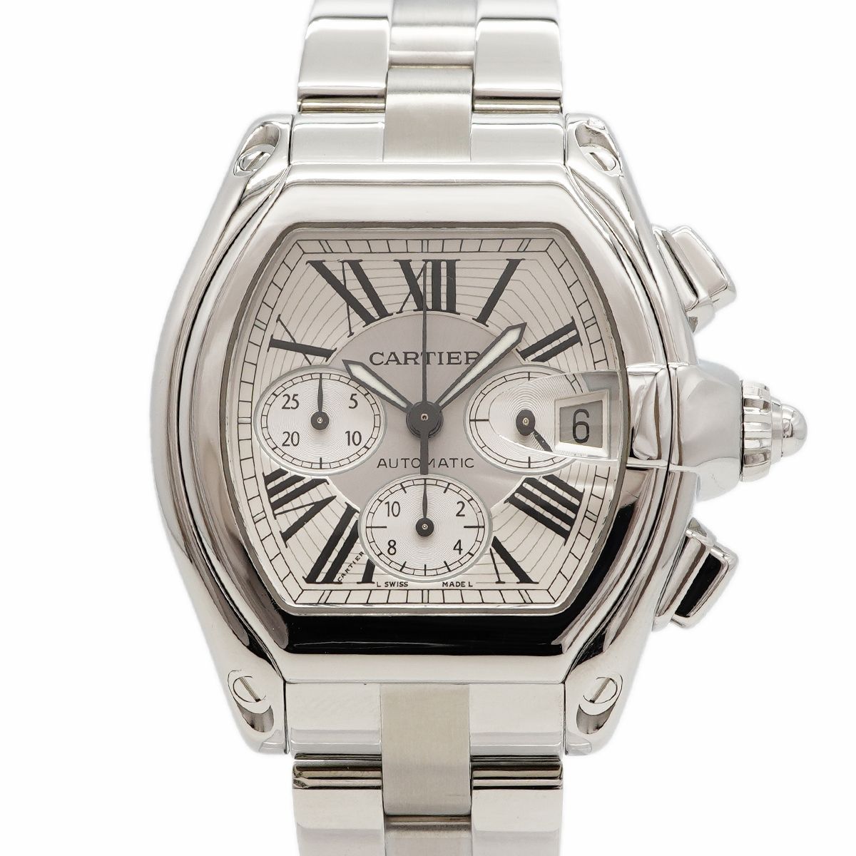 Cartier Roadster XL Silver Dial Watch