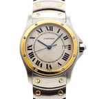Cartier Santos Ronde MM Ivory Dial Watch Boys