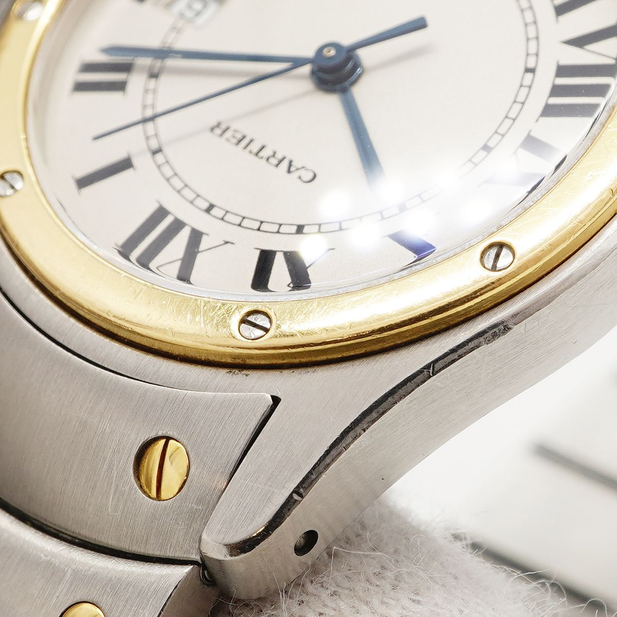 Cartier Santos Ronde MM Ivory Dial Watch Boys — view 7