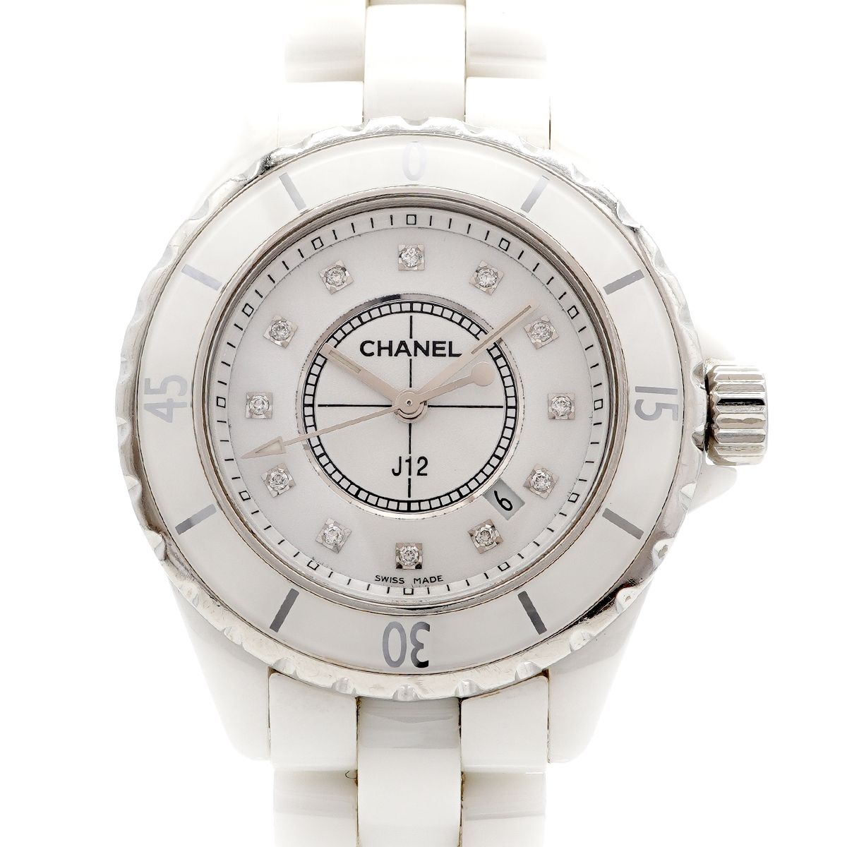 Chanel Diamond White Dial Watch