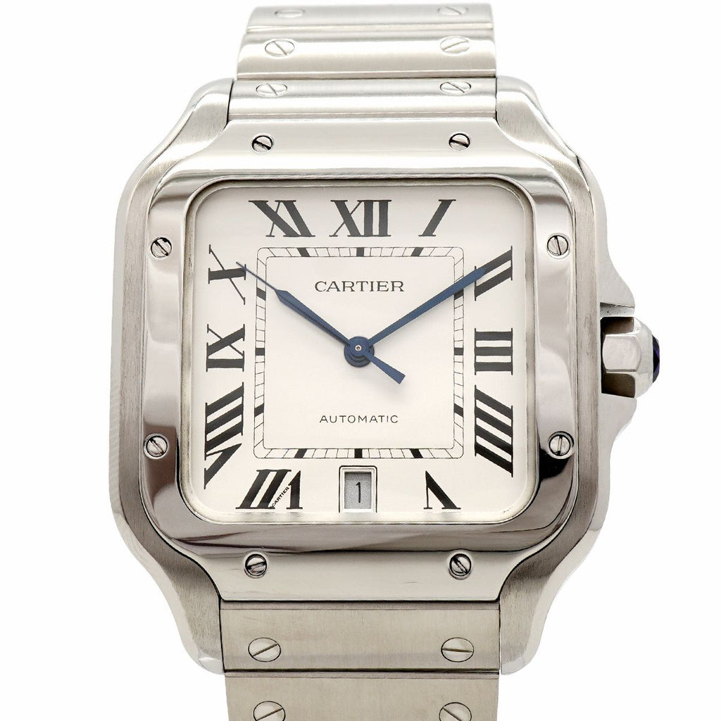 Cartier Santos LM Silver Dial Watch