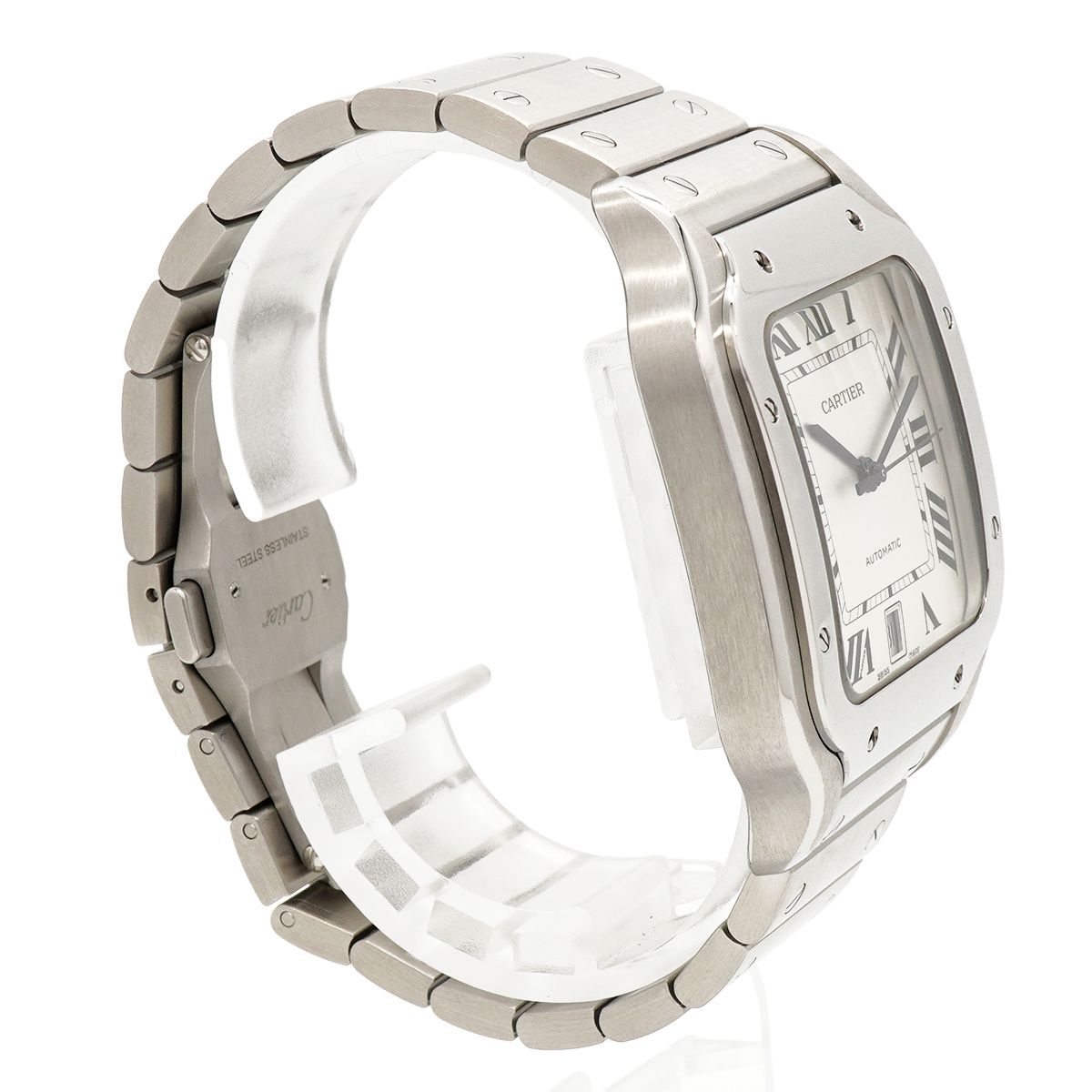 Cartier Santos LM Silver Dial Watch — view 3