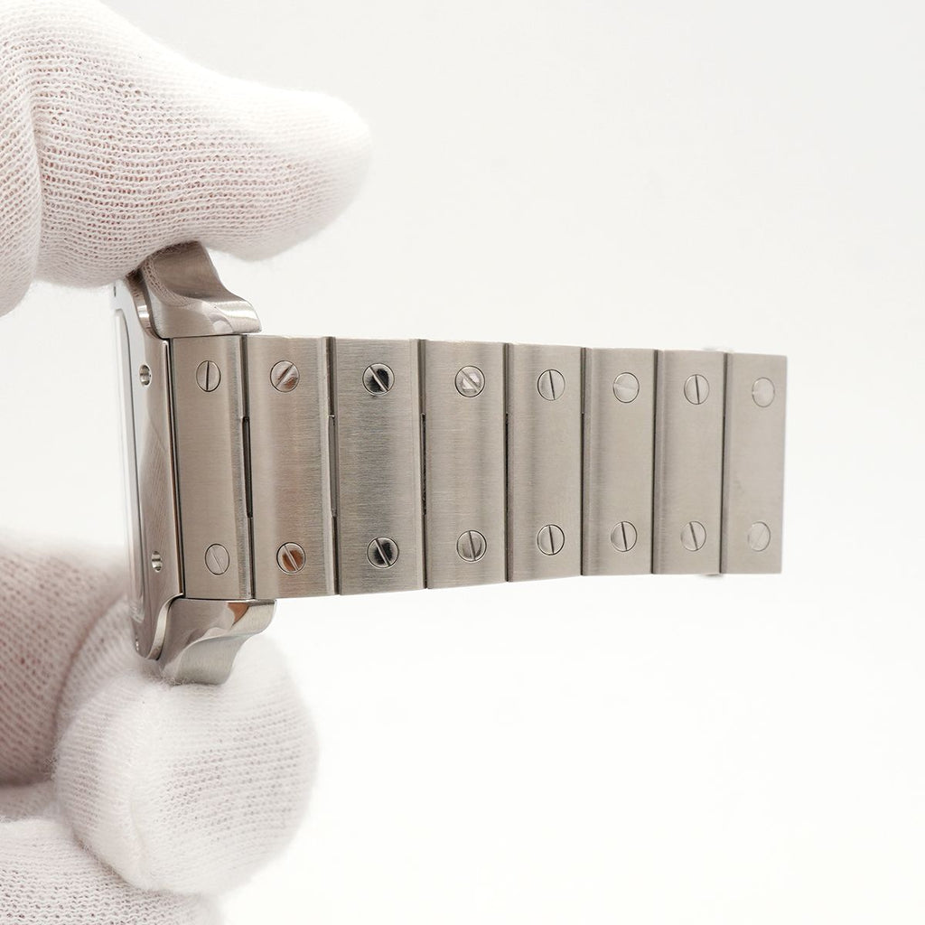 Cartier Santos LM Silver Dial Watch — view 6