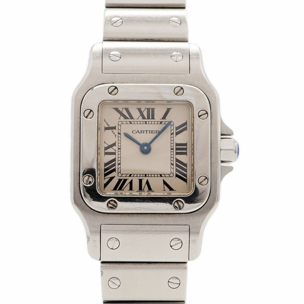 Cartier Santos Galbe SM Ivory Dial Watch