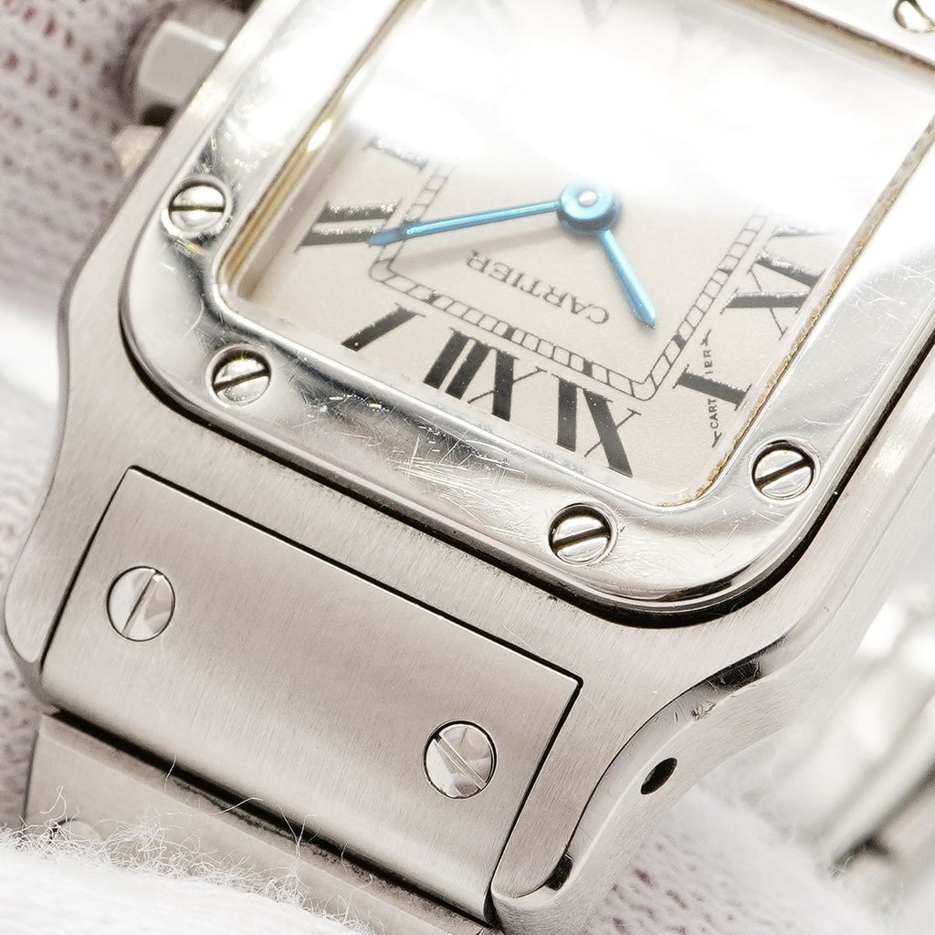 Cartier Santos Galbe SM Ivory Dial Watch — view 7