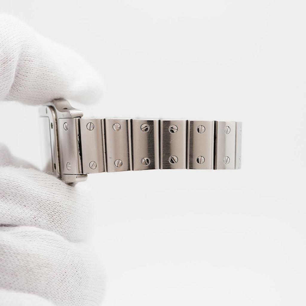 Cartier Santos Galbe SM Ivory Dial Watch — view 6