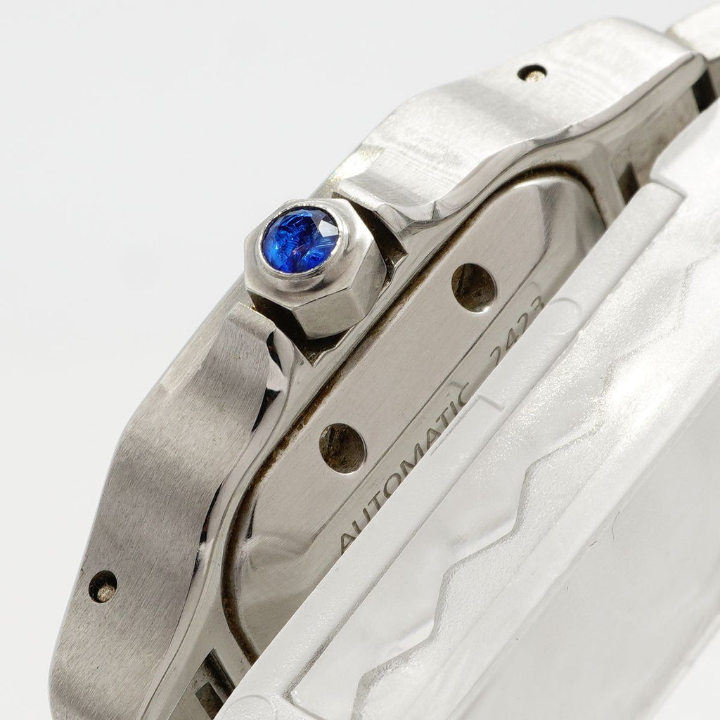 Cartier Santos Galbe SM Silver Dial Watch — view 9