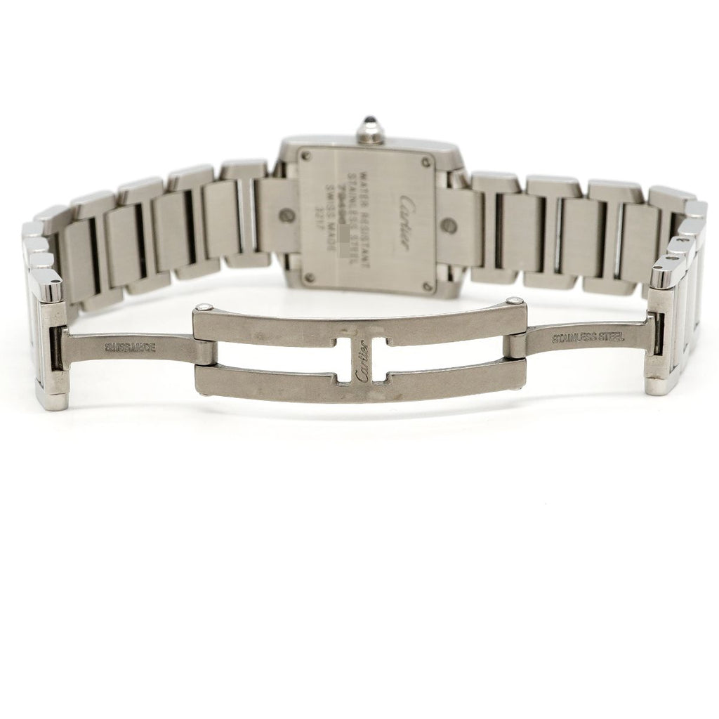 Cartier Tank Francaise SM Ivory Dial Watch — view 4