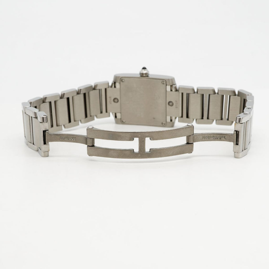 Cartier Tank Francaise SM Ivory Dial Watch — view 4