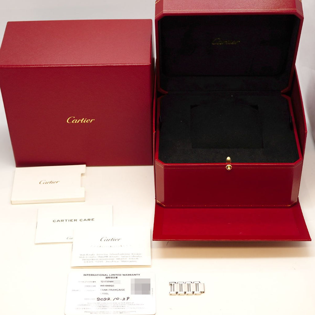 Cartier Tank Francaise SM Ivory Dial Watch — view 9