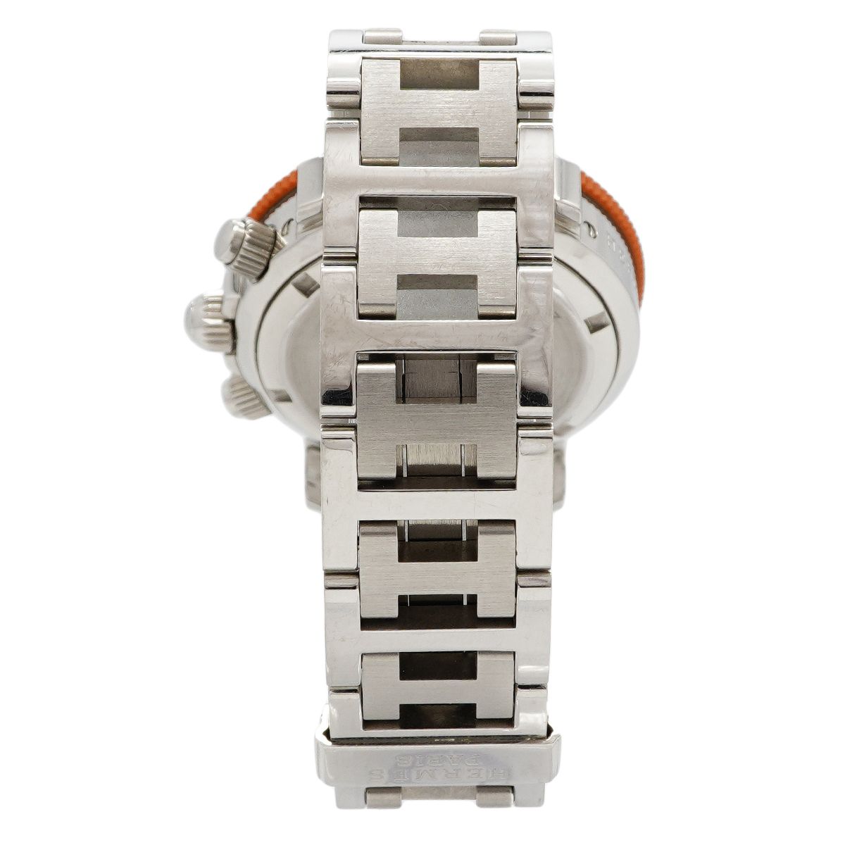 Hermes Clipper Diver Orange Dial Watch — view 8
