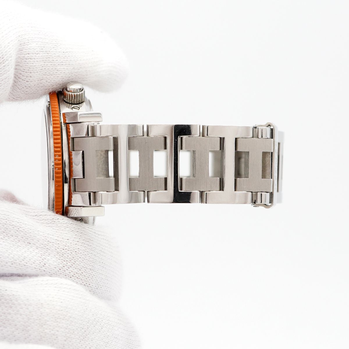Hermes Clipper Diver Orange Dial Watch — view 6