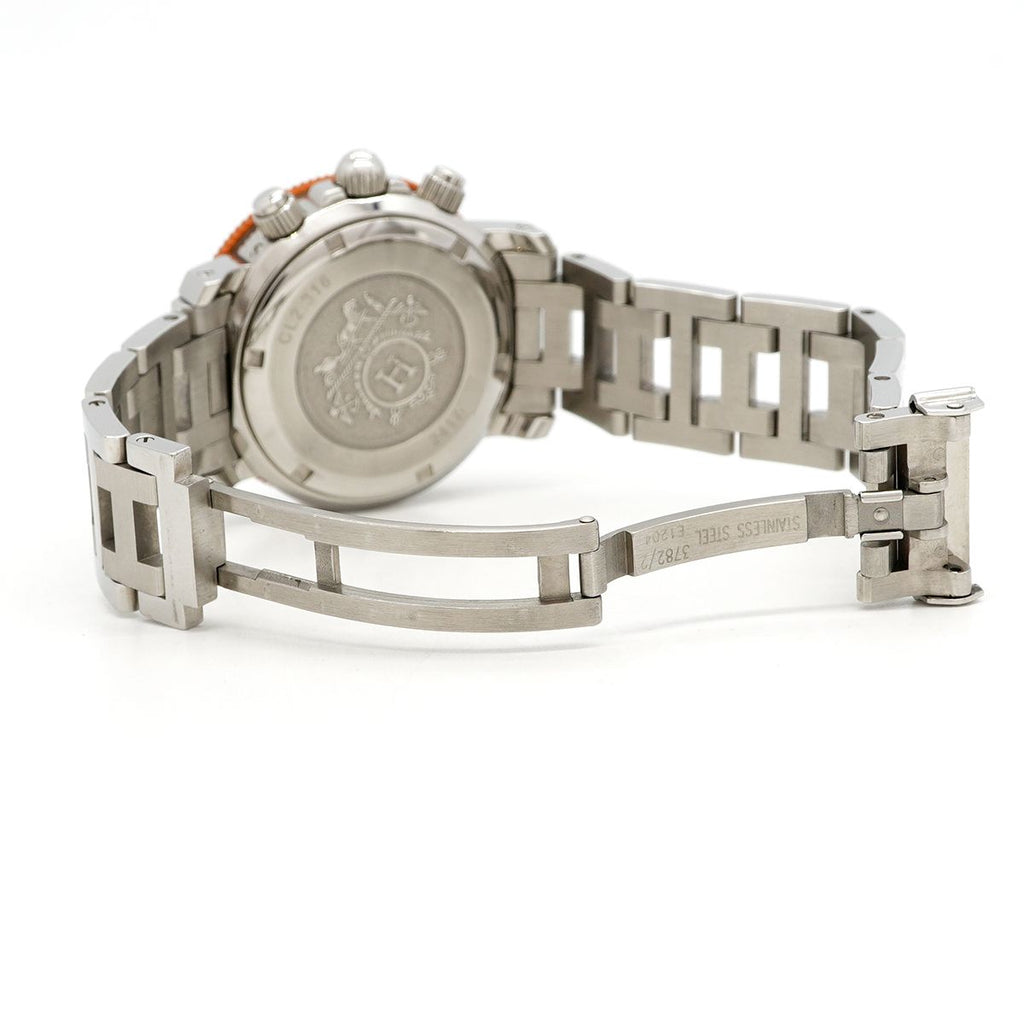 Hermes Clipper Diver Orange Dial Watch — view 4
