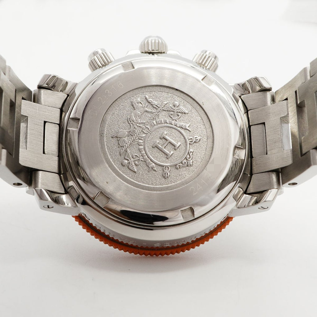 Hermes Clipper Diver Orange Dial Watch — view 5