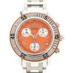 Hermes Clipper Diver Orange Dial Watch