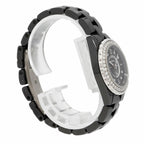 Chanel Diamond Black Dial Watch — view 3