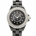 Chanel Diamond Black Dial Watch