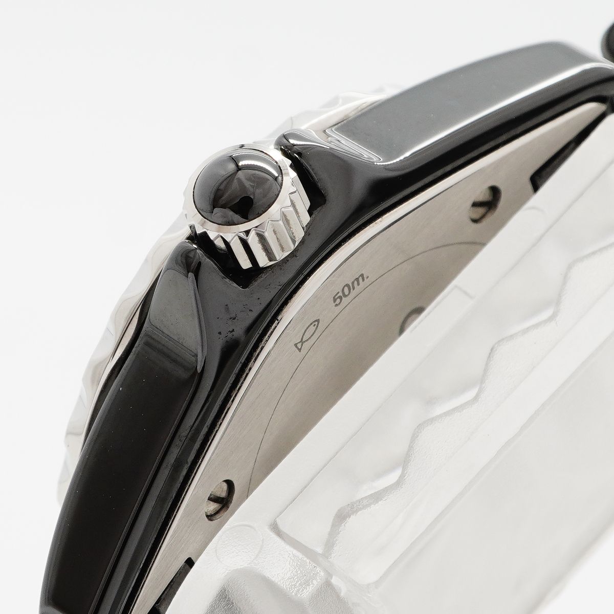 Chanel Diamond Black Dial Watch — view 8