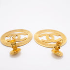 Chanel Earrings Vintage CC Logo Round — view 8