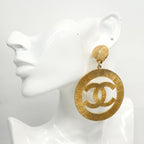 Chanel Earrings Vintage CC Logo Round — view 5
