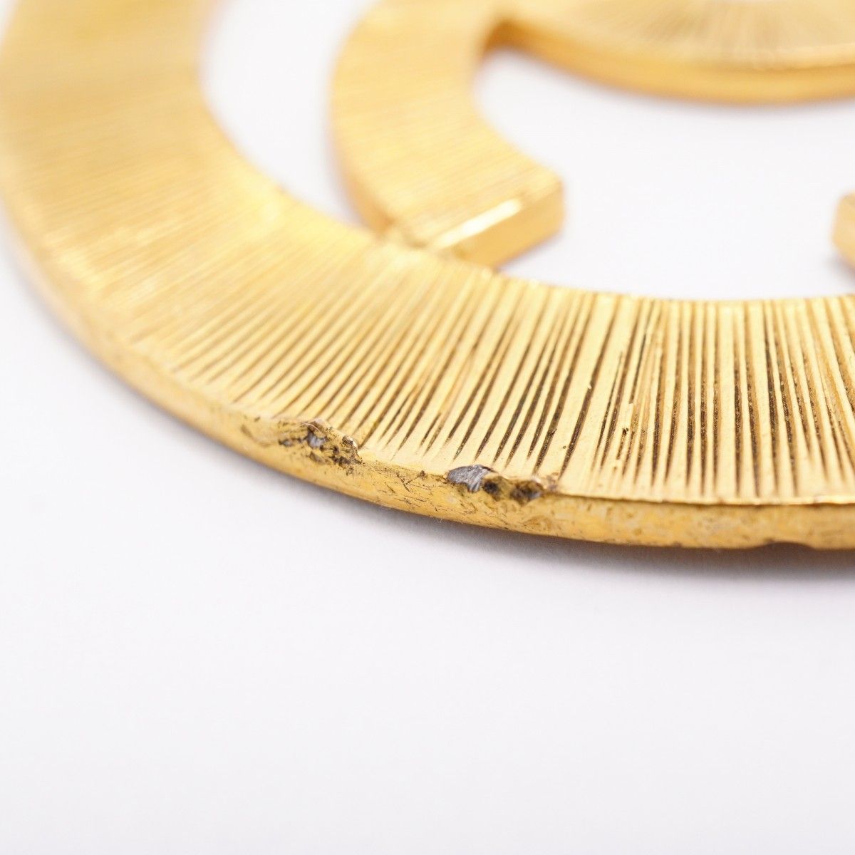 Chanel Earrings Vintage CC Logo Round — view 6
