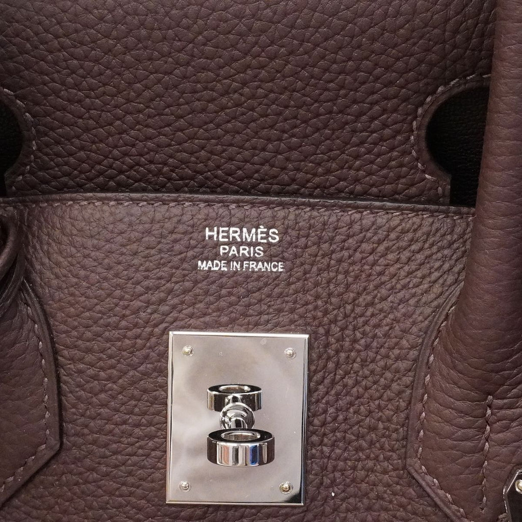 Hermes Handbag Birkin 30 Togo Cacao Silver — view 5