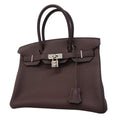 Hermes Handbag Birkin 30 Togo Cacao Silver