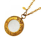 Chanel Necklace Vintage CC Logo Loupe Gold Plated