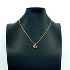 Dior Necklace CD Logo Gold Plated Rhinestone — view 5