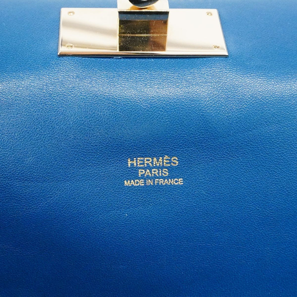 Hermes Handbag Toolbox 26 Color Blue Thalassa Gold 2-Way — view 5