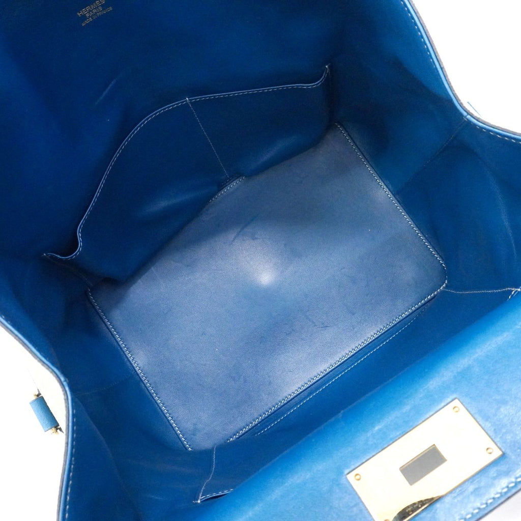 Hermes Handbag Toolbox 26 Color Blue Thalassa Gold 2-Way — view 4