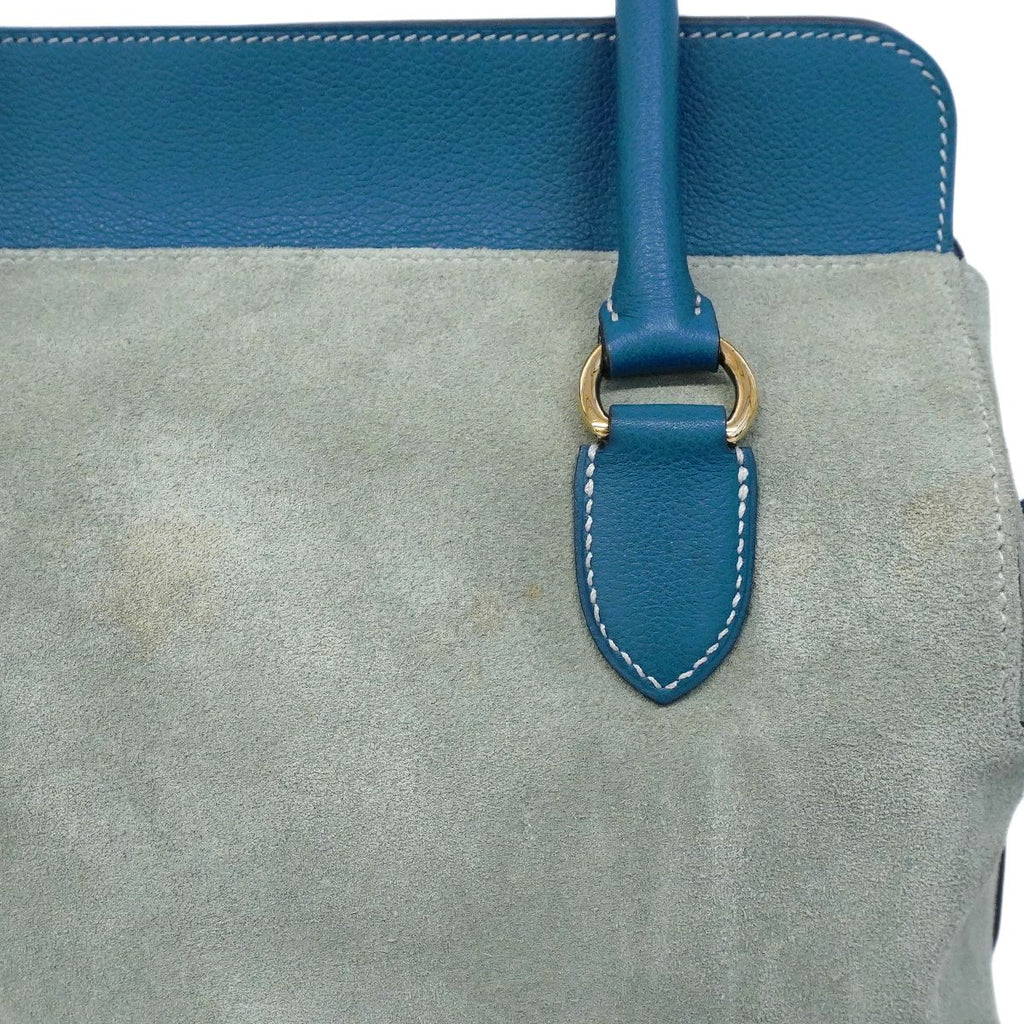 Hermes Handbag Toolbox 26 Color Blue Thalassa Gold 2-Way — view 7