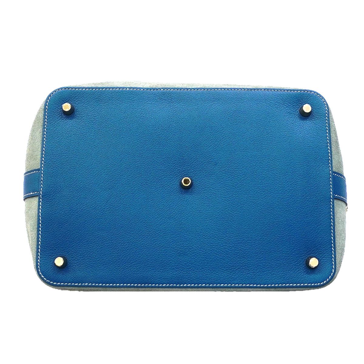 Hermes Handbag Toolbox 26 Color Blue Thalassa Gold 2-Way — view 3