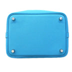 Hermes Handbag Picotin Lock PM Tresage Veau Epsom Blue Nord Silver — view 3