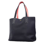 Hermes Tote Double Sens 28 Taurillon Clemence Rose Azalea Blue Nuit