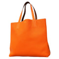 Hermes Tote Double Sens 36 Taurillon Clemence Orange Gold