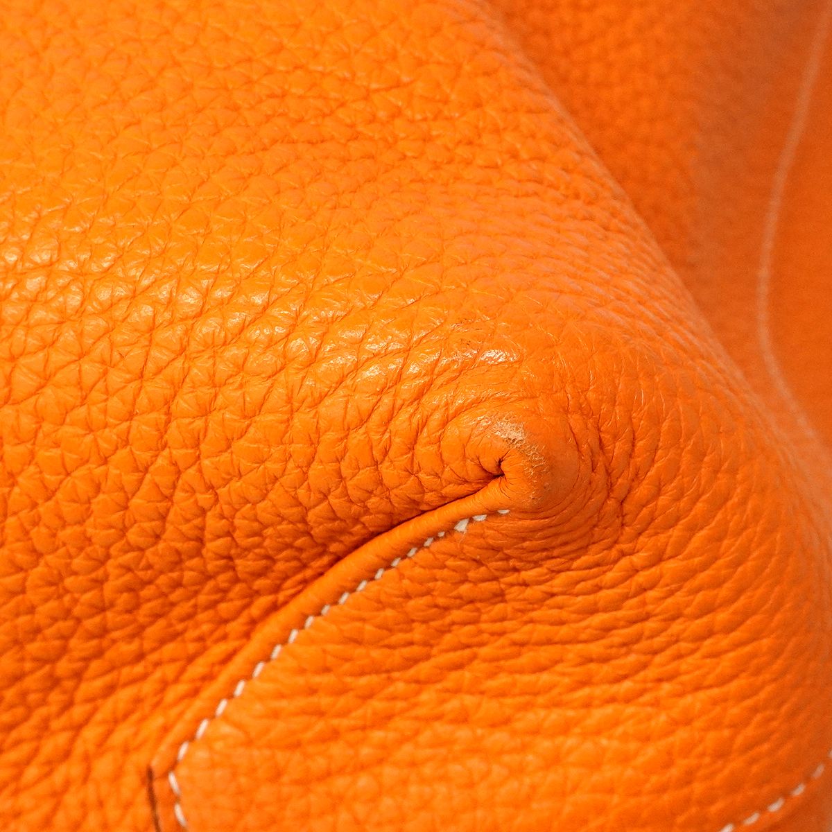 Hermes Tote Double Sens 36 Taurillon Clemence Orange Gold — view 6