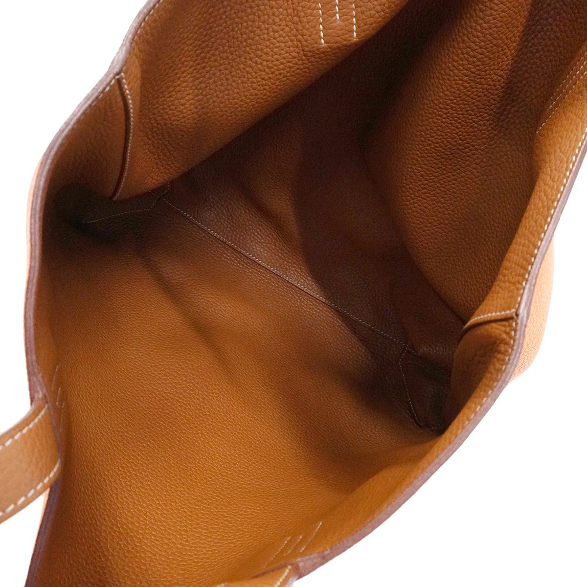 Hermes Tote Double Sens 36 Taurillon Clemence Orange Gold — view 4