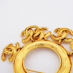 Chanel Brooch Vintage CC Logo Round — view 7