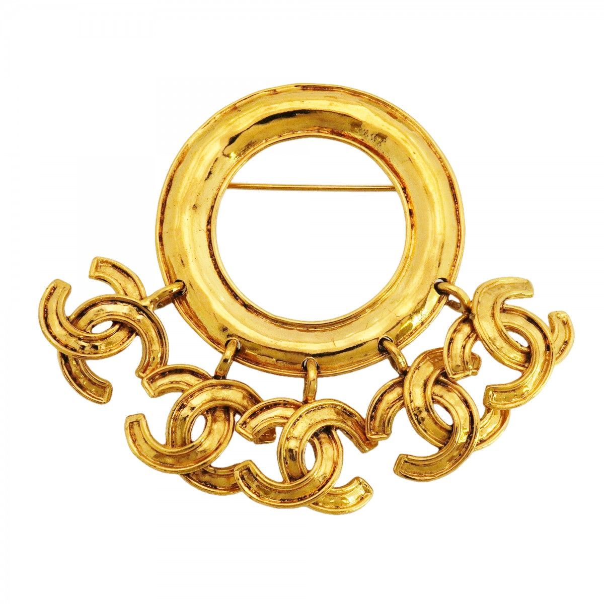 Chanel Brooch Vintage CC Logo Round