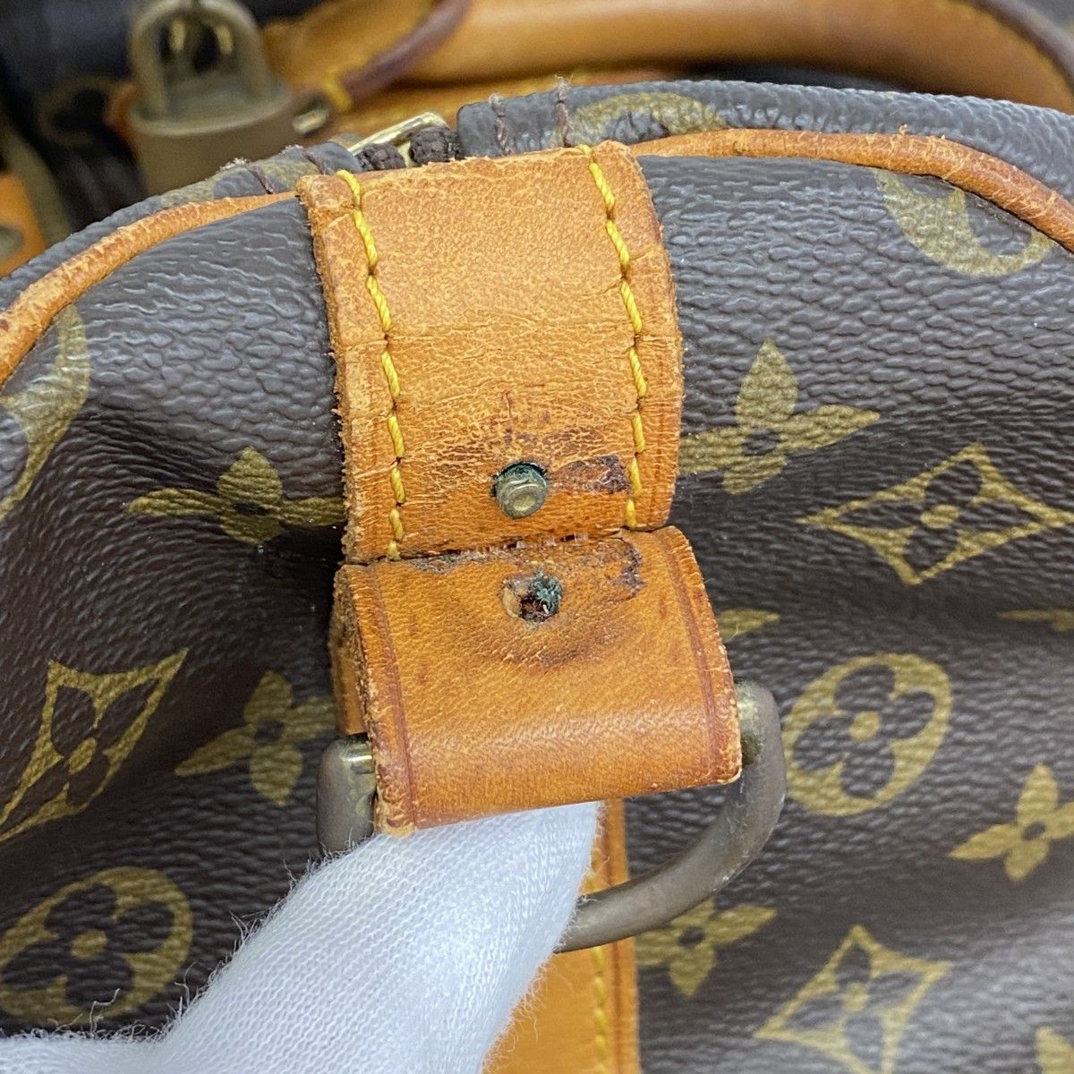 Louis Vuitton Boston Bag Monogram Keepall Bandouliere 45 Brown — view 6