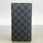 Louis Vuitton Wallet Damier Graphite Portefeuille Brazza Black Gray — view 7