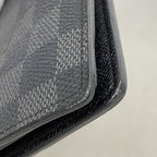 Louis Vuitton Wallet Damier Graphite Portefeuille Brazza Black Gray — view 6