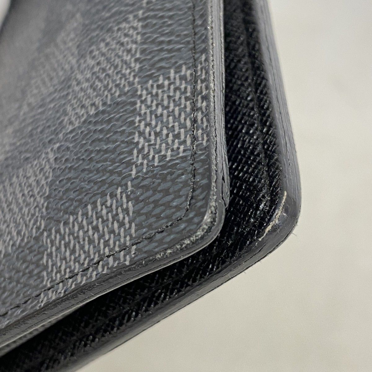 Louis Vuitton Wallet Damier Graphite Portefeuille Brazza Black Gray — view 6