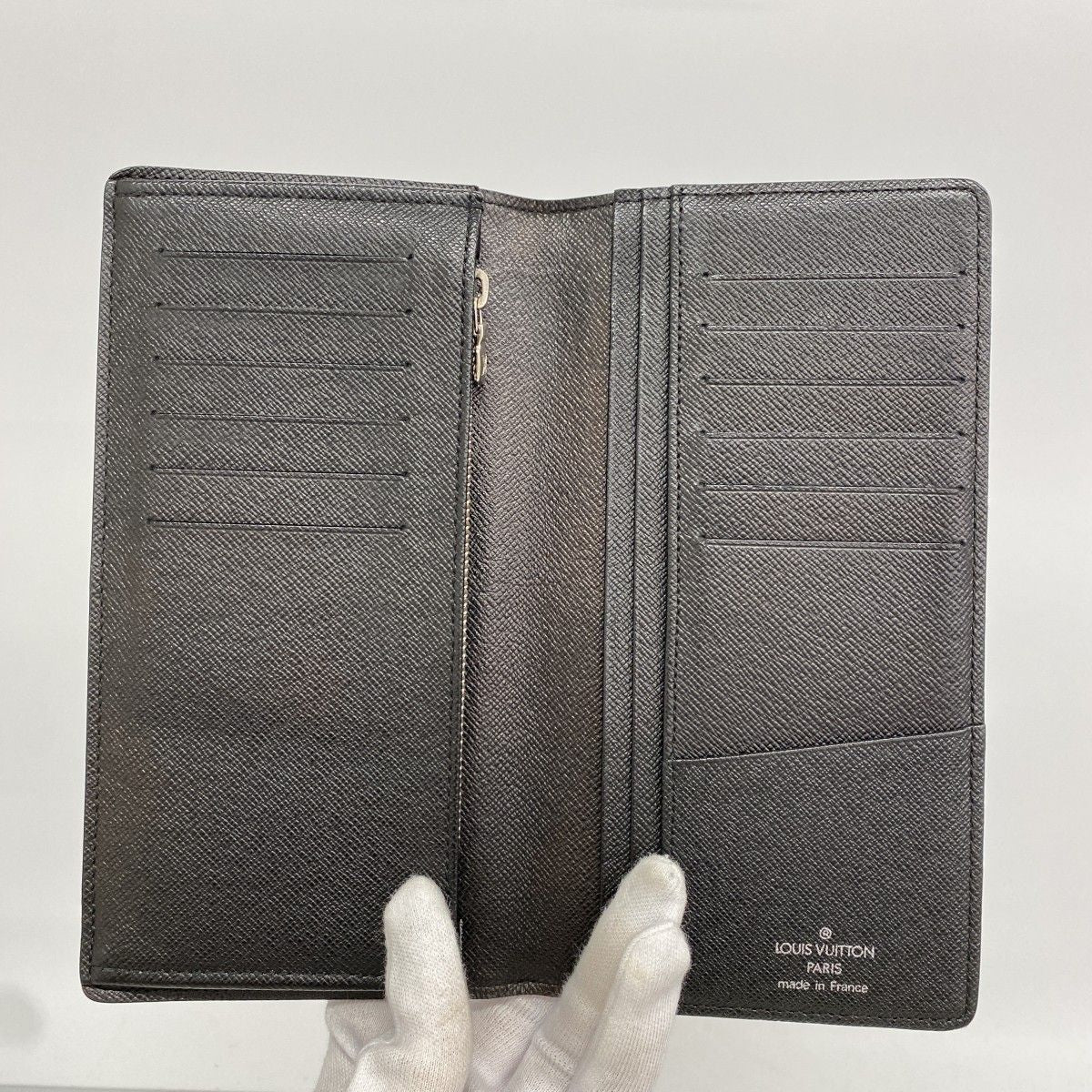 Louis Vuitton Wallet Damier Graphite Portefeuille Brazza Black Gray — view 3