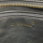 Chanel Shoulder Bag Quilted Caviar Leather Black Gold — view 5