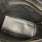 Chanel Shoulder Bag Quilted Caviar Leather Black Gold — view 4