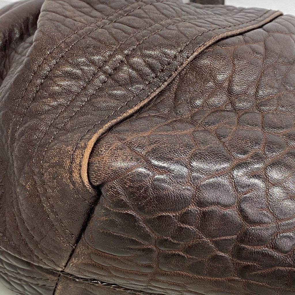 Fendi Handbag Spy Bag Leather Brown Gold Silver — view 6