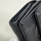 Chanel Trifold Wallet Boy Caviar Leather Black Gold — view 6