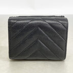 Chanel Trifold Wallet Boy Caviar Leather Black Gold — view 9